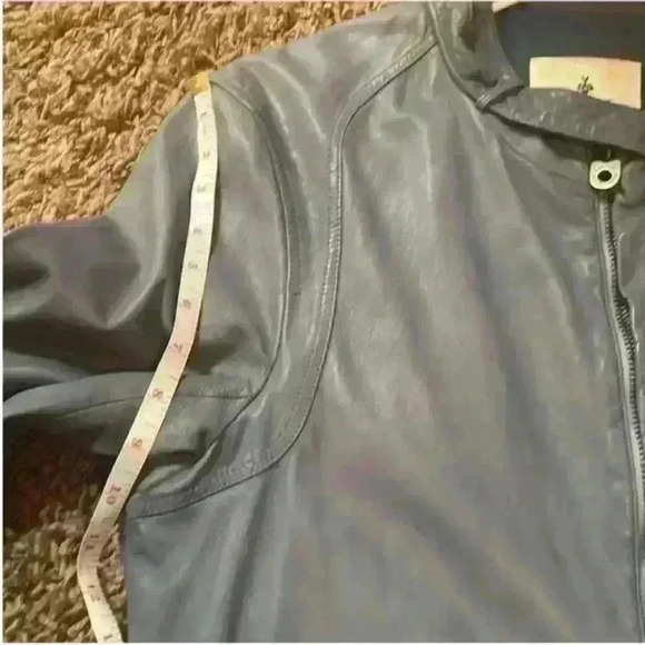 Bally Of Switzerland - Vtg Gray/Blue Leather Jacket Women's Size 42- US Large - Picture 9 of 13